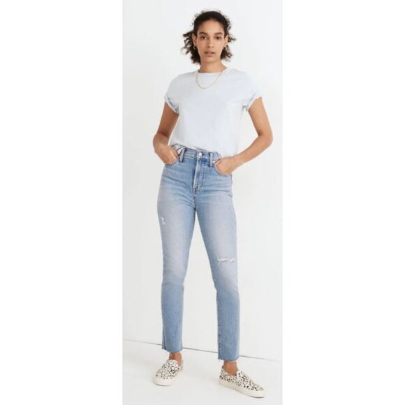 Madewell The Tall Perfect Vintage Jean Coffey Wash Worn-In Sz 26 Tall MC493 $135 - Picture 2 of 14